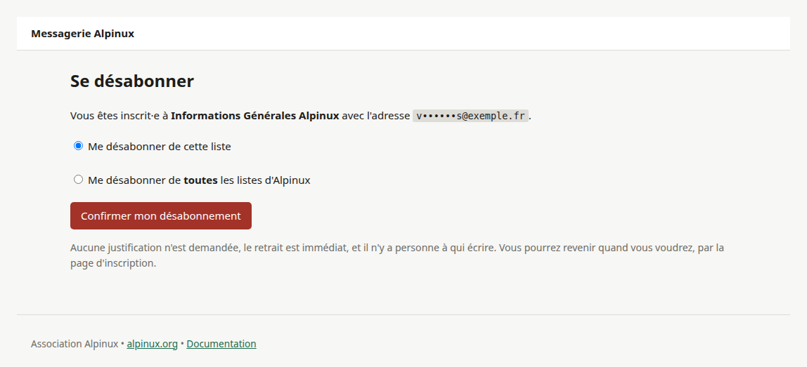 Quitter cette liste, ou toutes